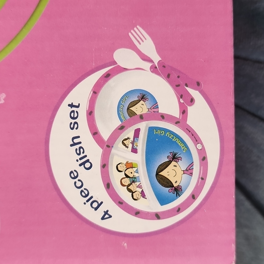 Judaica Shmutzy Girl- Girl's 4 Piece Dish Set